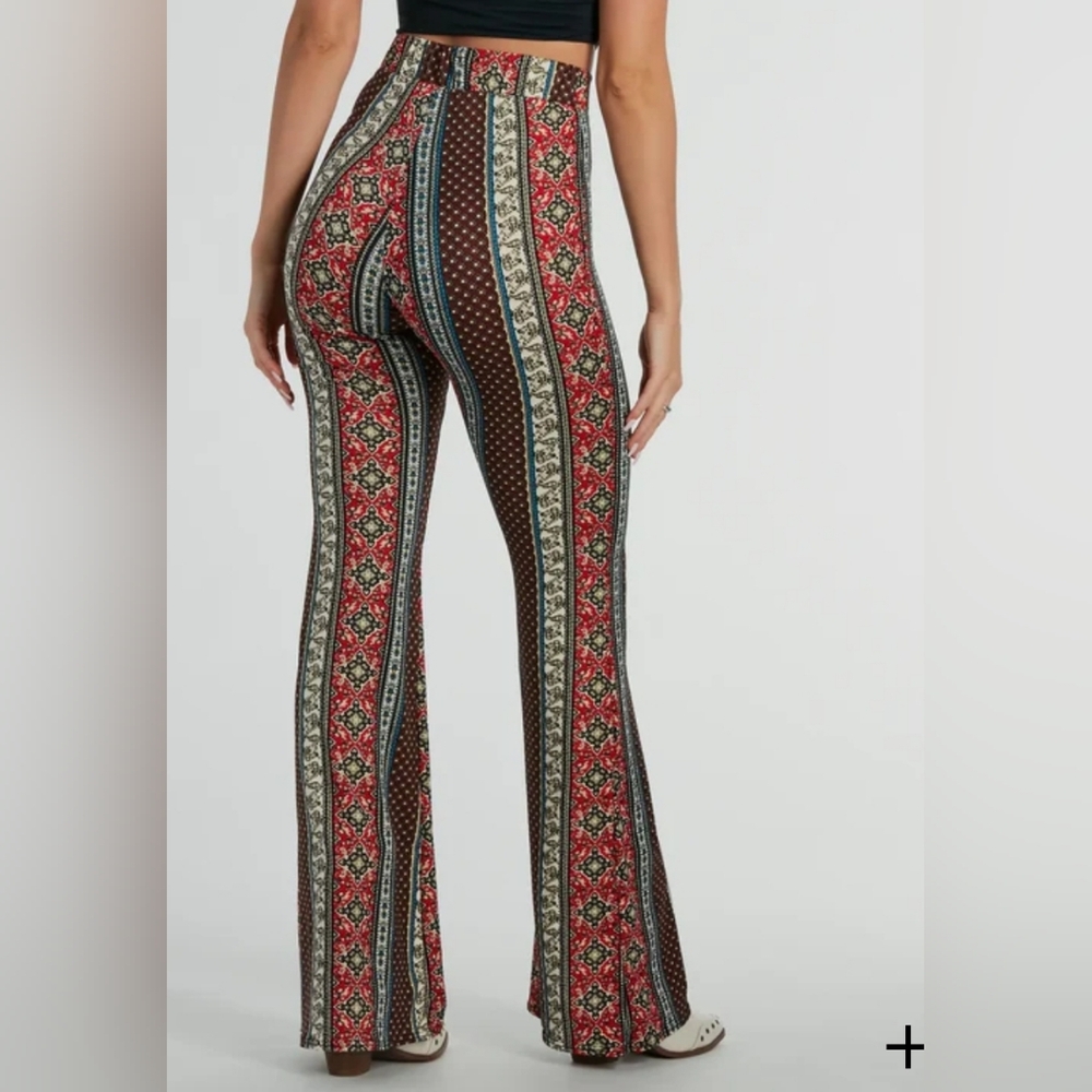 Desert Wanderer Wrap Waist Boho Flare Pants